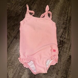 Ruffle Butts Pink Striped Swimsuit